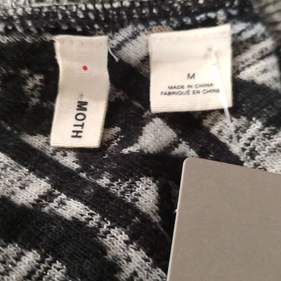 Anthropologie Moth Stitched Tunic Textured Wool Sweater Dress  Sz M NWT - Picture 7 of 7